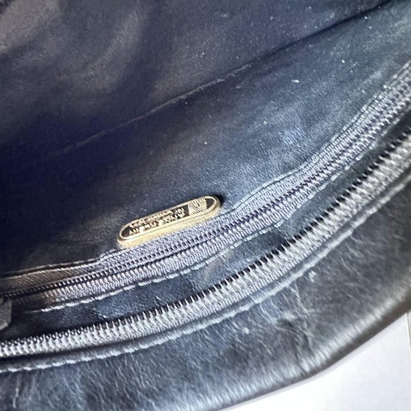 VTG Anne Klein For Calderon Handbag Women Black Bag Crossbody Shoulder Clutch - Picture 5 of 10